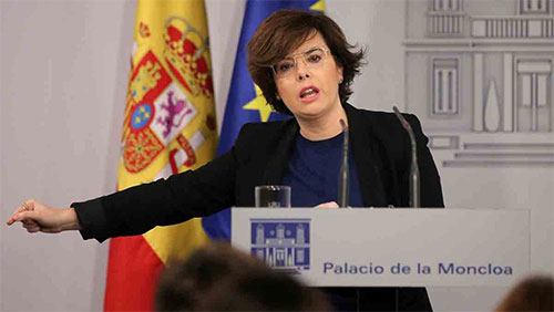 Soraya Sáenz de Santamaría España recurre ante el Tribunal Constitucional la investidura de Puigdemont